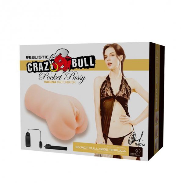 CRAZY BULL - Realistic Pocket Pussy,Vibration
