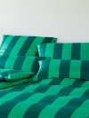 Elegante pościel mako-bawełna egipska Natural stripe zielona 2386 135x200
