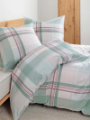 Janine mako-satin Moments grün rosa 98119 135x200