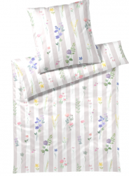 Elegante pościel mako bawełna Flowerstripe natur 24577 240x220