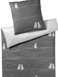 Elegante pościel mako bawełna You&me anthrazit 24559 155x200