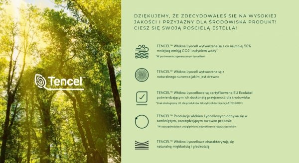 Estella pościel tencel Anette smaragd 1624 155x200