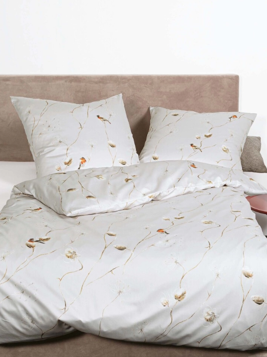 Janine poszewka mako-satin Milano silbergrau naturell 45094 40x80, 80x80