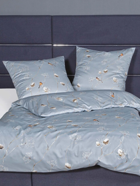 Janine pościel mako-satin Milano blau nebel 45094 135x200