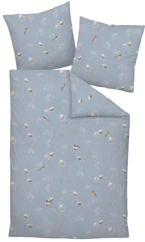 Janine pościel mako-satin Milano blau nebel 45094 155x200