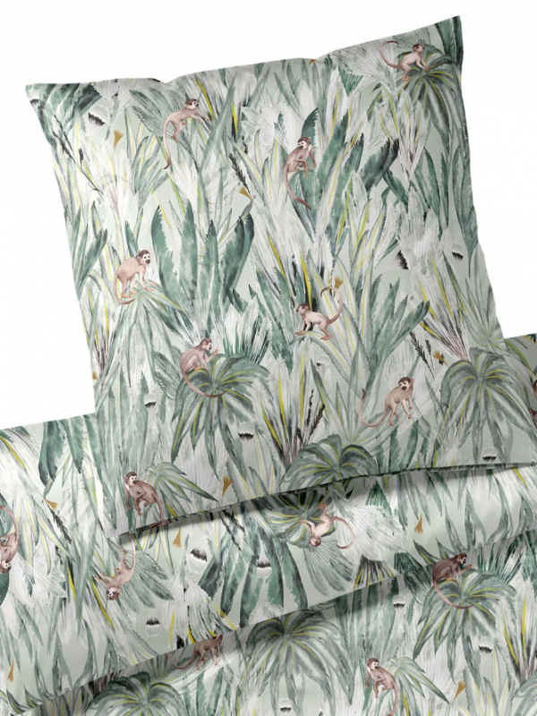 Elegante pościel bambusowo-satynowa Monkey grün 24574 240x220