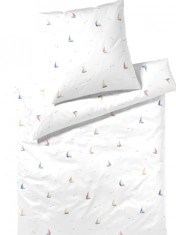 Elegante pościel mako bawełna Sail Away biała 24576 240x220