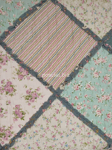 Bawełniana narzuta patchwork kratka 200x220