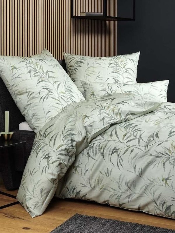 Janine poszewka mako-satin Milano 45114 salbeigrün 40x80, 80x80