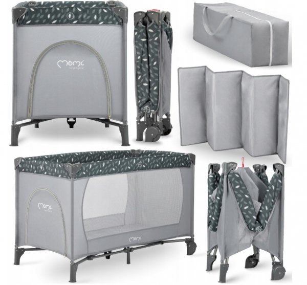 Łóżeczko turystyczne MOMI szare