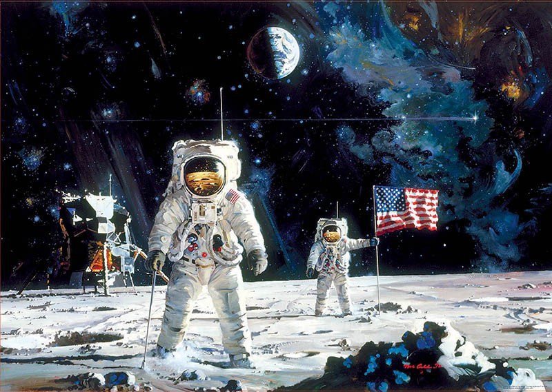Puzzle Pierwszy Człowiek Na Księżycu 1000el Educa 2