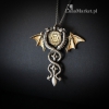 Smoczy Amulet Ochronny - magiczny naszyjnik ze smokami