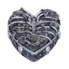 Serce w Klatce - szkatułka w gotyckim stylu w kształcie serca w czaszki, kości i róże