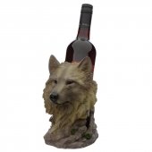 Szary Wilk Strażnik Północy - stojak na butelkę wina