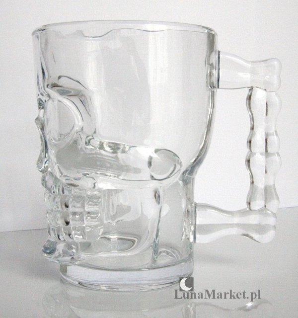 Czaszka - szklany kufel dekoracyjny w kształcie czaszki