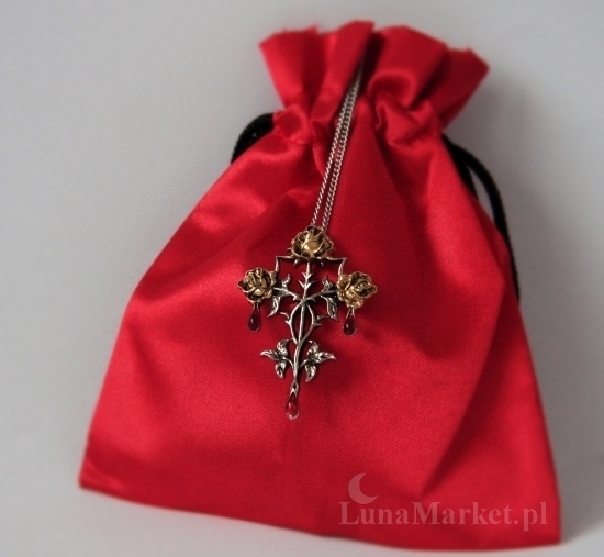 gotycki naszyjnik z różami Krwawa Trójca - talizman: Szczęśliwe życie