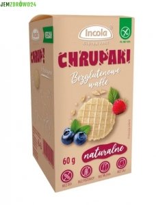 BEZGLUTENOWE WAFLE CHRUPAKI NATURALNE INCOLA 60 g