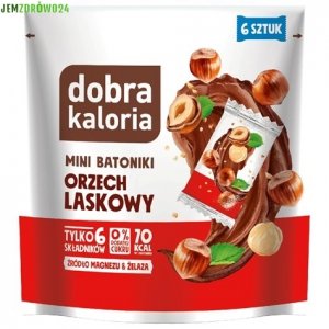 MINIBATONIKI ORZECH LASKOWY PROSTY SKŁAD BEZ DODATKU CUKRU DOBRA KALORIA