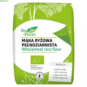 EKOLOGICZNA MĄKA RYŻOWA PEŁNOZIARNISTA BEZGLUTENOWA BIO PLANET 1 KG