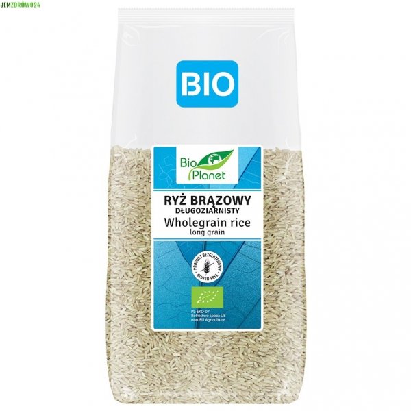 RYŻ BRĄZOWY DŁUGOZIARNISTY BEZGLUTENOWY BIO PLANET 500 g