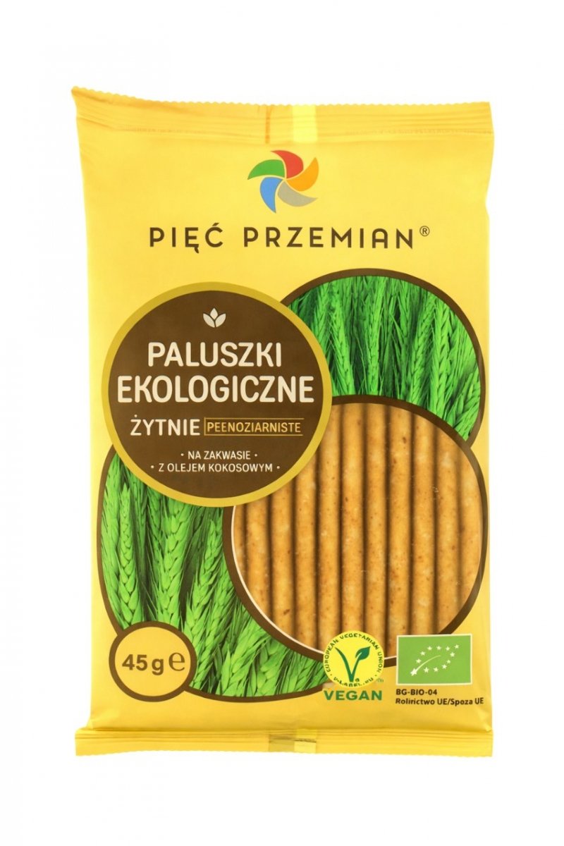 Paluszki Żytnie Pełnoziarniste BIO 45g