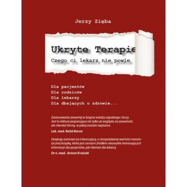 Książka &quot;Ukryte Terapie&quot; J. Ziemba