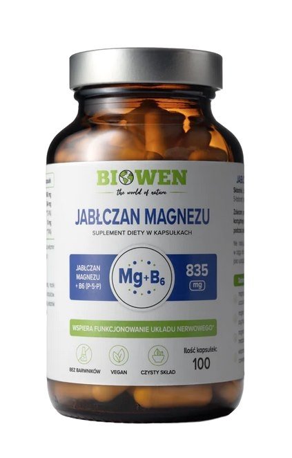 Jabłczan Magnezu 100kapsułek