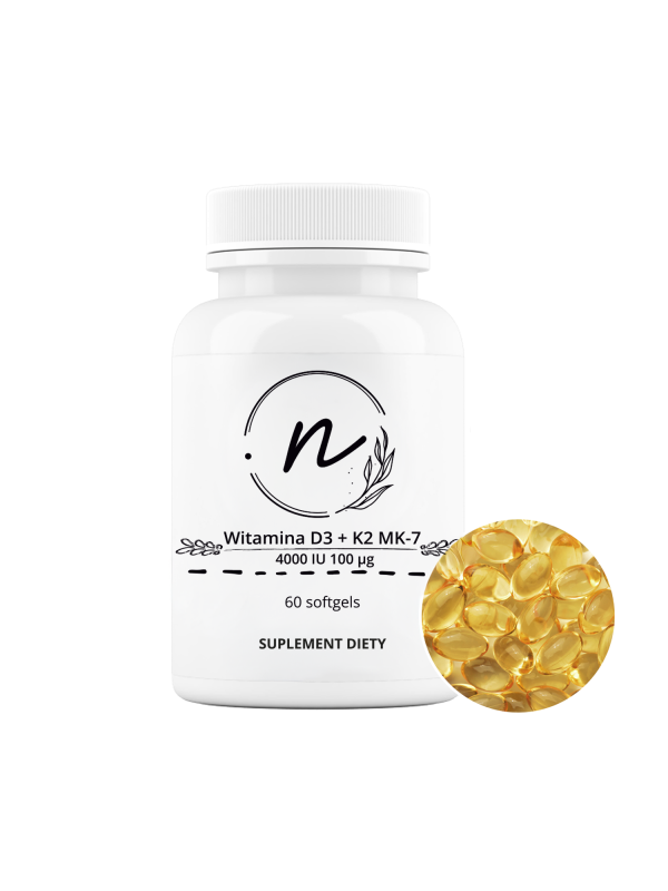Witamina D3 + K2 MK7 4000 IU 100mcg 60 kapsułek 