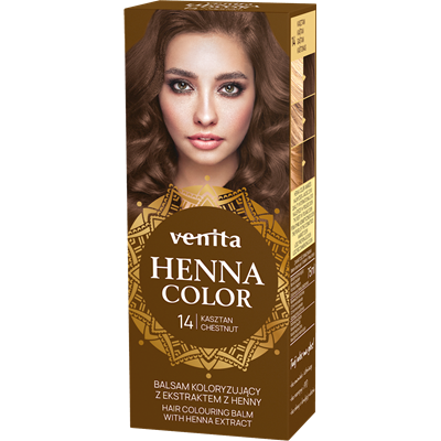 HENNA COLOR Balsam Koloryzujący 14 Kasztan 75ml