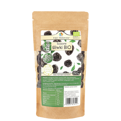 Śliwki Suszone Bezglutenowe BIO 250g