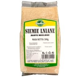 Siemię Lniane Złote Mielone 500g