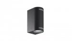 Oprawa elewacyjna WALLY-2-O-B-G GLASS 2xgu10 ip44 czarna