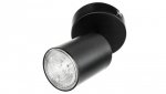 Lampa Oprawa SIENA-ALU-B/S 1xgu10 czarna ze srebrnym przegubem