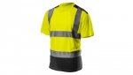 T-shirt ostrzegawczy, ciemny dół, żółty, rozmiar M 81-730-M