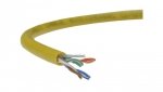 Kabel UTP kat.5e U/UTP 4x2x0,48 linka żółta Alantec /100m/