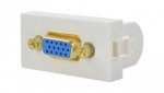 Gniazdo monitorowe SVGA 15pin moduł 1M 22,5x45 biały Mediabox