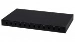 Przełącznica światłowodowa FO 12xSC simplex RACK 19 1U wysuwana czarna