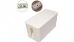 Duży organizer pojemnik na kable, listwy, ładowarki 407 x 157 x 133.5 mm CABLE BOX biały