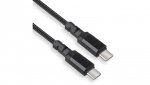 Kabel 2 x USB-C 15W Maclean, wspierający QC 3.0, przesył danych, 3A, , czarny, dł. 1m, MCE493