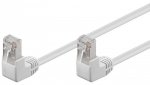 CAT 5e Kabel łączący 2x 90 pod kątem,F/UTP, Biały - Długość kabla 2 m