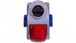 Gniazdo stałe z wyłącznikiem L-0-P 32A 5P 400V + 2x 2P+Z 230V IP44 COMBO-POL 960625421W