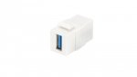 Moduł Keystone USB 3.0 łącznik do gniazd i pustych paneli żeński/żeński biały DN-93404