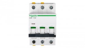 Wyłącznik nadprądowy 3P C 20A 6kA AC iC60N-C20-3 A9F04320