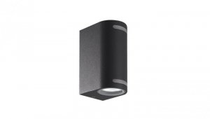 Oprawa elewacyjna WALLY-2-O-B-G GLASS 2xgu10 ip44 czarna
