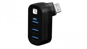Hub USB 3.0 z obrotowym wtykiem USB, 3 porty IUSB3-HUB3-ROTB