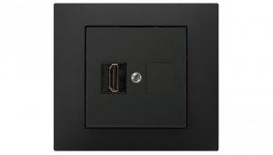 Vestra Gniazdo multimedialne pojedyncze HDMI bez ramki podtynkowe IP20 czarny 3891-19