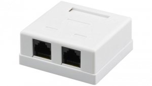 Gniazdo komputerowe 2xRJ45 kat.6 nieekranowane UTP natynkowe NEKU