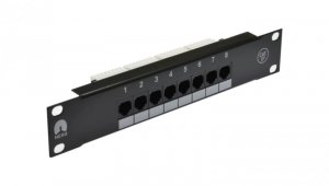 Patch panel RACK 10 kat.5e 8p UTP 1U czarny NEKU