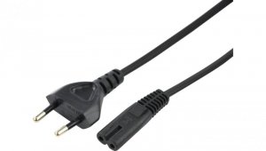 Kabel zasilający 230V 2,5A audio 5m czarny