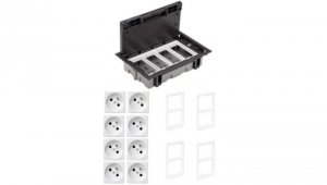 KONTAKT SIMON FLOOR BOX puszka podłogowa 8x gniazdo pojedyncze z/u do podłóg technicznych ( podniesionych )
